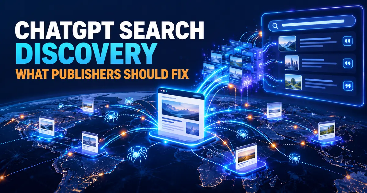 Website pages flowing through discovery signals into ChatGPT Search